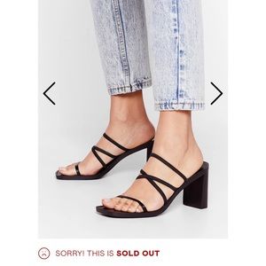 Nasty Gal Strappy Block Heel